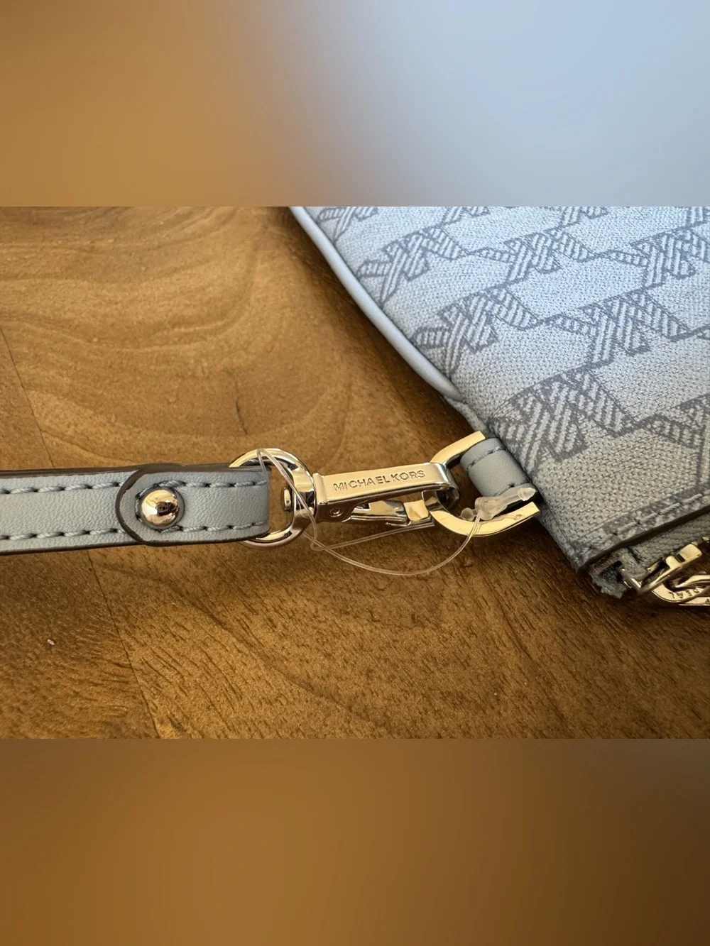 Michael Kors Blue Monogram Wristlet - New!